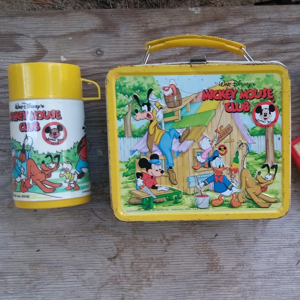 vintage Mickey Mouse Club lunchbox with Thermos
